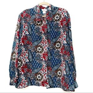 Vintage Classic Collection Paisley Floral Shirt